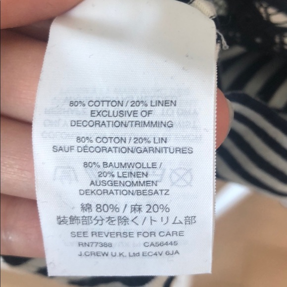 J. Crew Striped Top w/Lace Appliqué - Picture 6 of 6